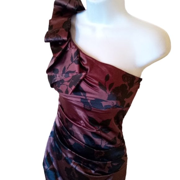 LE CHATEAU Satin Cocktail Party Dress XXS New NWT - Picture 3 of 5